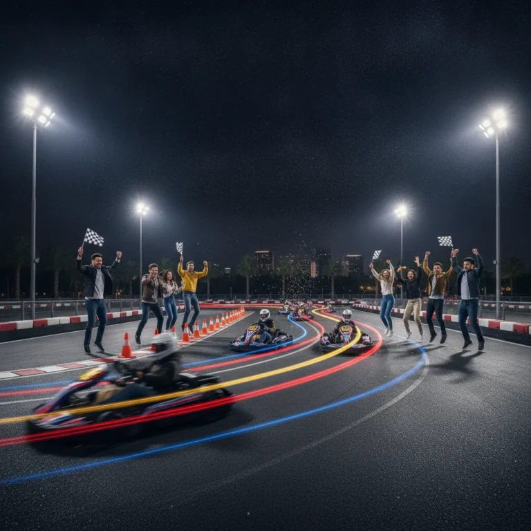 Animation soirée entreprise – karting nocturne | DUNOIS KART