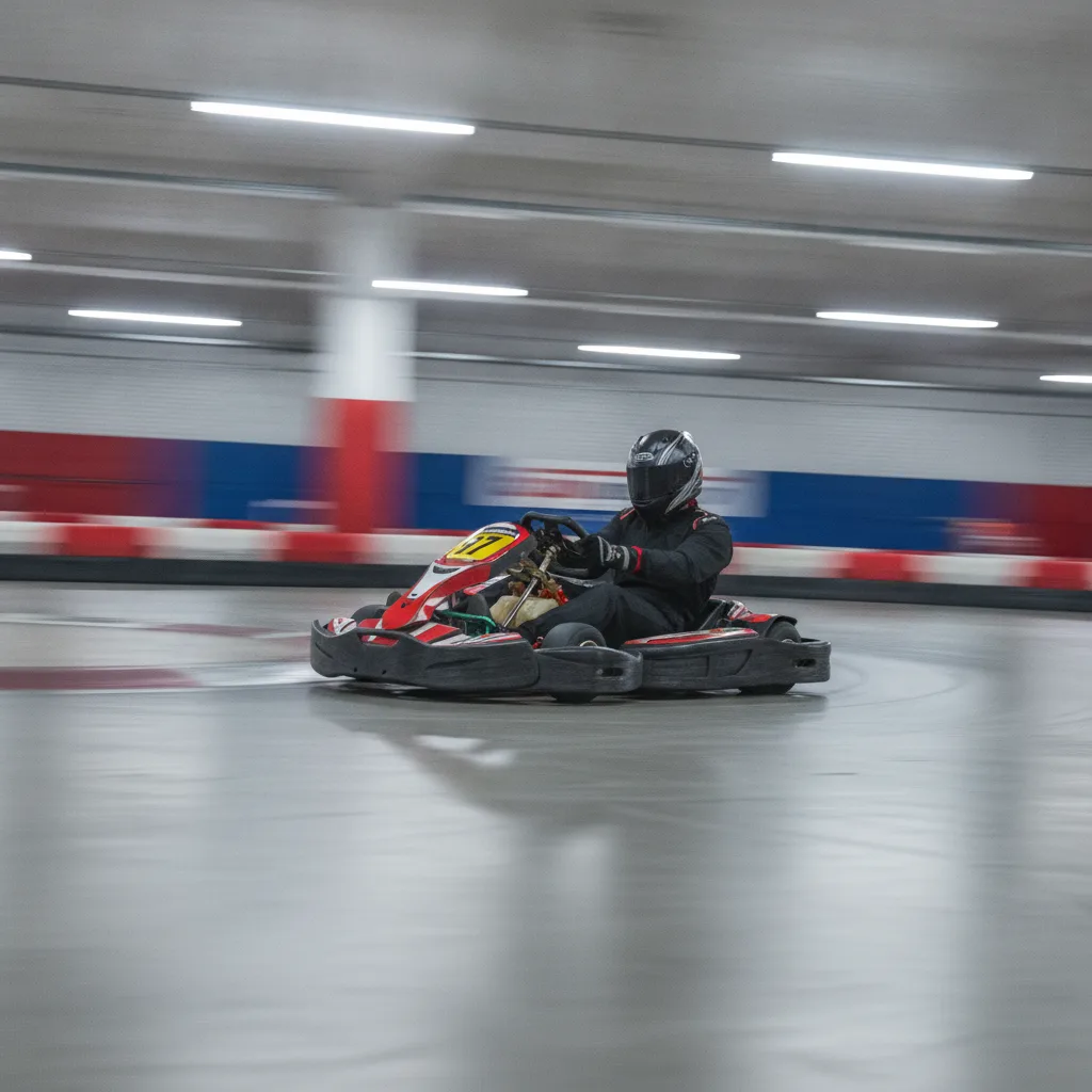 karting piste intérieure couverte
