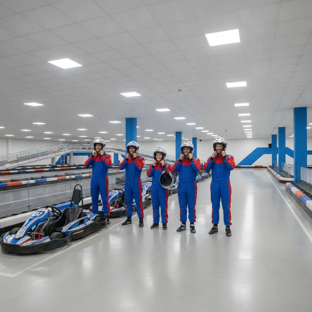 karting piste intérieure couverte