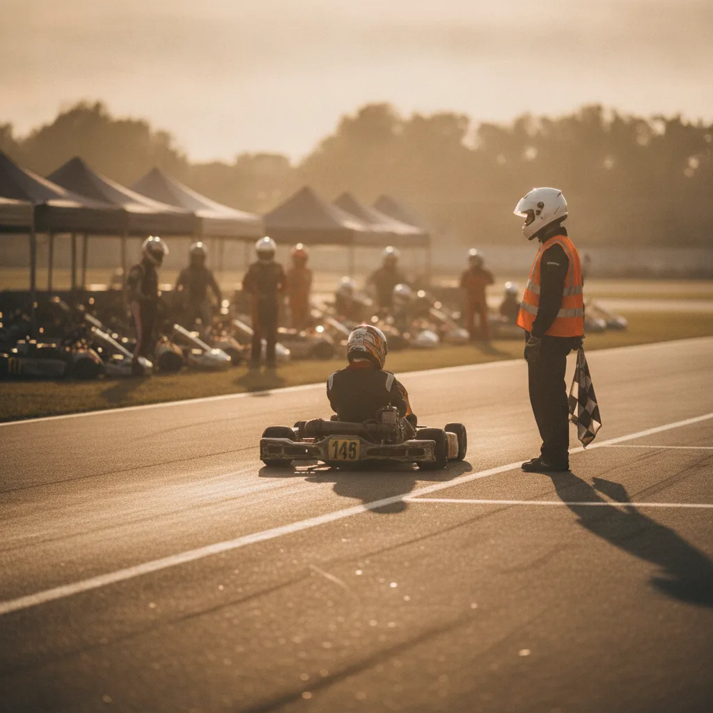 drapeaux signalisation course karting