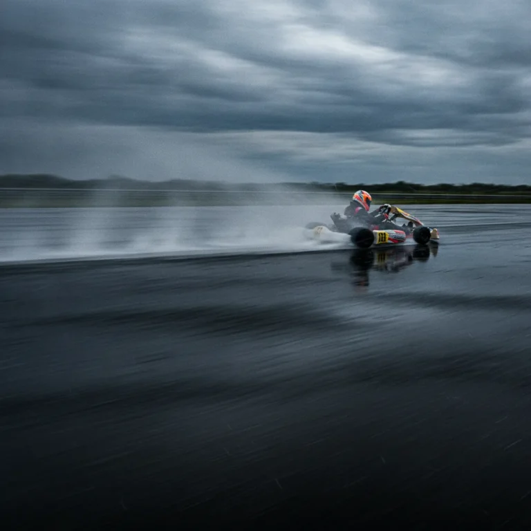 Pilotage piste mouillée karting, techniques et réglages