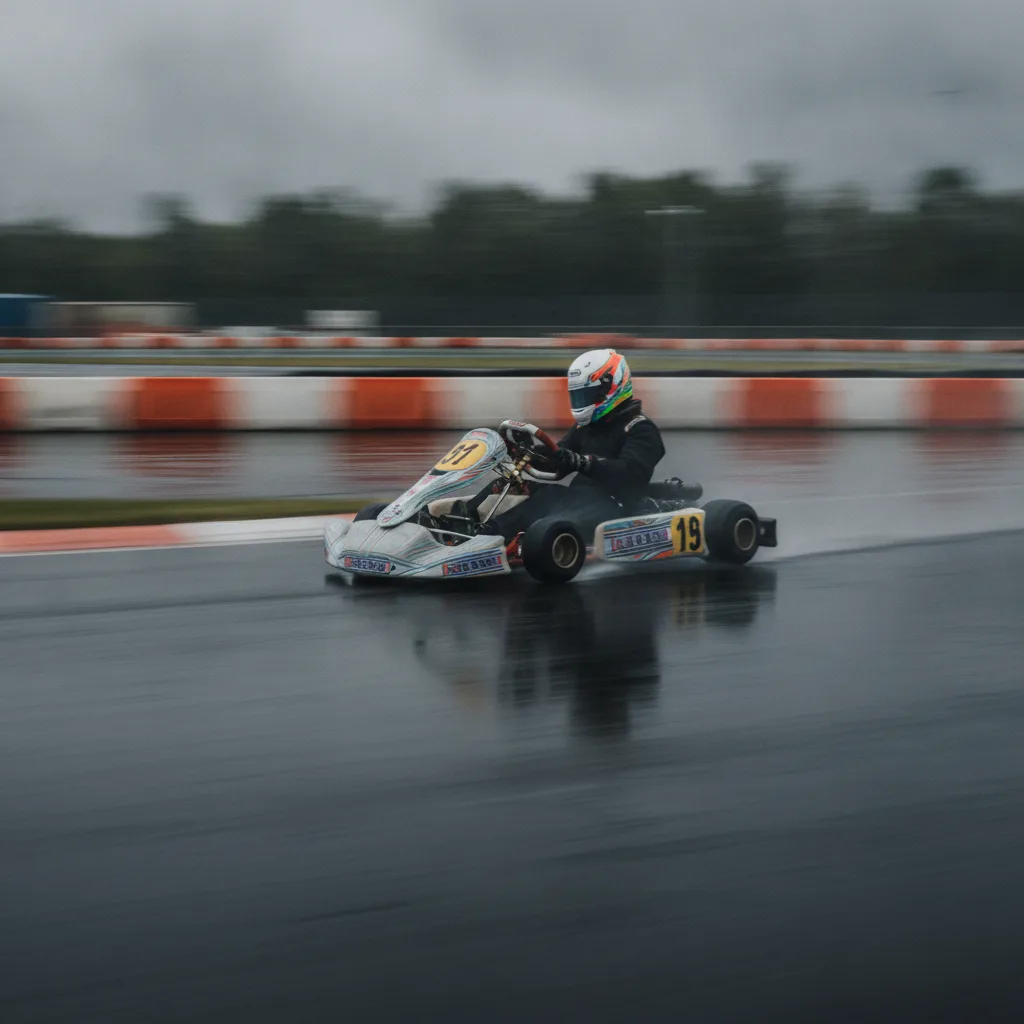 pilotage piste mouillée karting